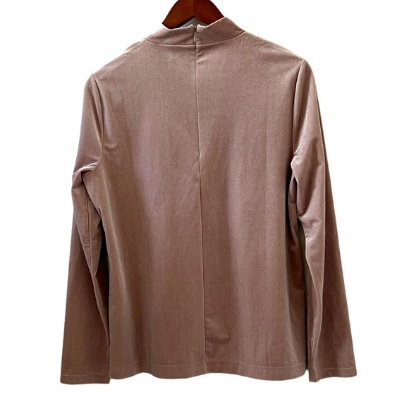 Land's End Mock Turtleneck Long Sleeve Velour/Velvet Shirt Size M - Picture 7 of 15